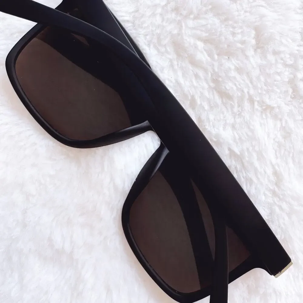 Otto Black Angular Frame Sunglasses